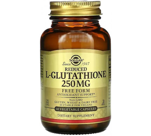 Глутатіон Solgar L-Glutathione 250 мг 60 капсул
