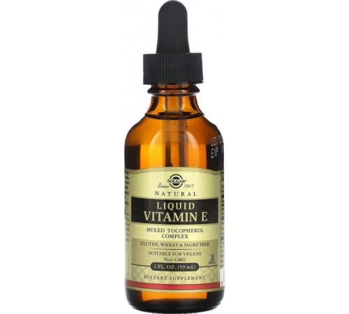 Вітамін Е натуральний Solgar Liquid Vitamin E 59 мл