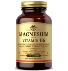 Магній + вітамін В6 Solgar Magnesium Vitamin B6 250 таблеток