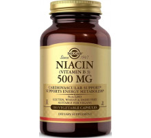 Ніацин (вітамін B3) Solgar Niacin (Vitamin B3) 500 мг 100 капс