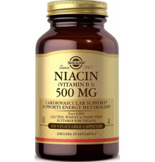Ніацин (вітамін B3) Solgar Niacin (Vitamin B3) 500 мг 100 капс