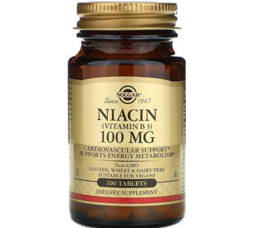 Вітамін В3 Solgar Vitamin B3 100 таб