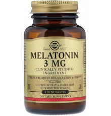Мелатонін гормон сну Solgar Melatonin 3 мг 120 жув таб