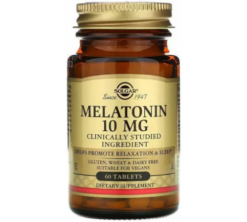 Мелатонін Solgar Melatonin 10 мг 60 таблеток