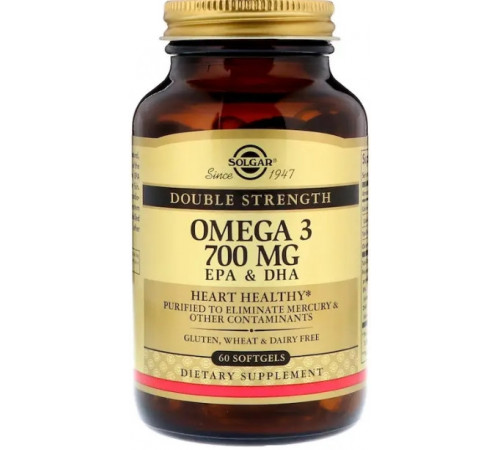Омега-3 Solgar Omega-3 EPA & DHA 700 мг 60 гел капс