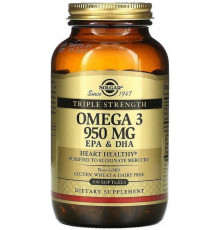 Омега-3 риб'ячий жир Solgar Omega-3 EPA & DHA 950 мг 100 гел капс