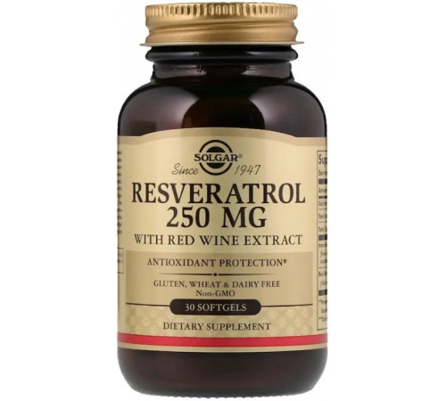 Ресвератрол Solgar Resveratrol 250 мг 30 капс