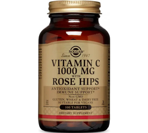 Витамин С для иммунитета Solgar Vitamin C 1000 мг 100 таб