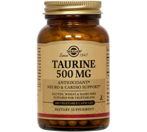 Таурин Solgar Taurine 500 мг 100 капс