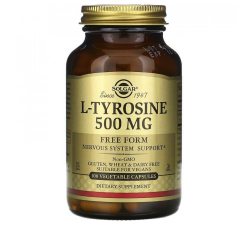 Тирозин Solgar L-Tyrosine 100 вег капс