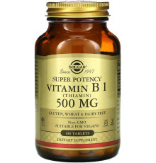 Вітамін B1 (тіамін) Solgar Vitamin B1 500 мг 100 таблеток