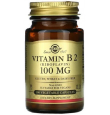 Рибофлавін Вітамін В2 Solgar Vitamin B2 100 мг 100 капсул