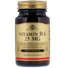 Вітамін В6 Solgar Vitamin B6 25 мг 100 таблеток