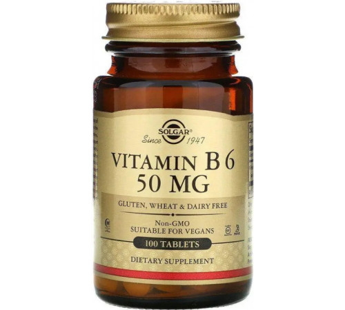 Вітамін В6 Solgar Vitamin B6 50 мг 100 таб