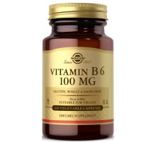 Вітамін В6 (піридоксин) Solgar Vitamin B6 100 мг 100 вег капс