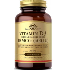 Вітамін холекальциферол Д3 Solgar Vitamin D3 10 мкг 400 МЕ 100 гел капс