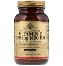 Вітамін Е (d-альфа-токоферол) Solgar Vitamin E 268 мг (400 МЕ) 100 гел капсул