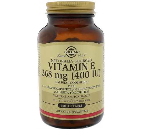 Вітамін Е Solgar Vitamin E 400 МЕ 100 гел капс