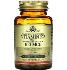Вітамін К2 Solgar Naturally Sourced Vitamin K2100 мкг 50 вег капс