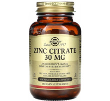 Цитрат цинку Solgar Zinc Citrate 30 мг 100 капс