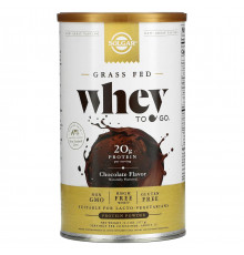 Сироватковий протеїн Solgar Grass Fed Whey To Go 377 г шоколад