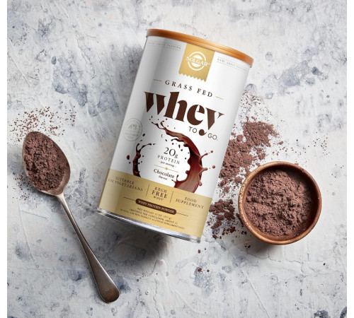 Сироватковий протеїн Solgar Grass Fed Whey To Go 377 г шоколад