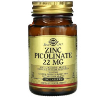 Пиколинат цинка Solgar Zinc Picolinate 100 таблеток