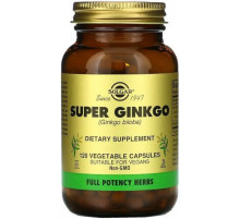 Гинкго билоба Solgar Super Ginkgo 120 вегетарианских капсул