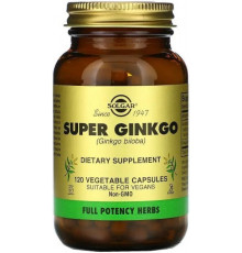 Гінкго білоба Solgar Super Ginkgo 120 вегетаріанських капсул