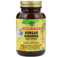 Женьшень корейський Solgar  Korean Ginseng 60 вег капс