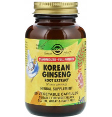 Женьшень корейський Solgar  Korean Ginseng 60 вег капс