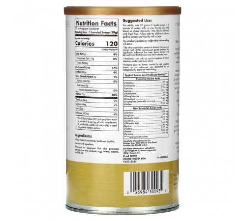 Сироватковий протеїн Solgar Grass Fed Whey To Go 377 г без вкуса
