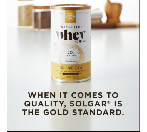 Сироватковий протеїн Solgar Grass Fed Whey To Go 377 г без вкуса