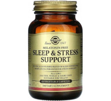 Підтримка сну та зниження стресу, Sleep & Stress Support, Solgar, 60 рослинних капсул