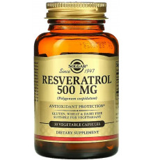 Ресвератрол Solgar Resveratrol 500 мг 30 вегетаріанських капсул