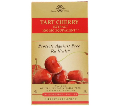 Екстракт дикої вишні Solgar Tart Cherry 1000 мг 90 капс