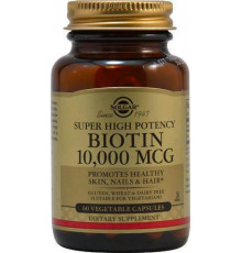 Біотин Solgar Super High Potency Biotin 60 капс