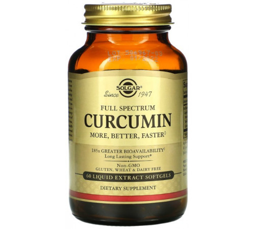 Куркумін Solgar Curcumin 60 гелевих капсул