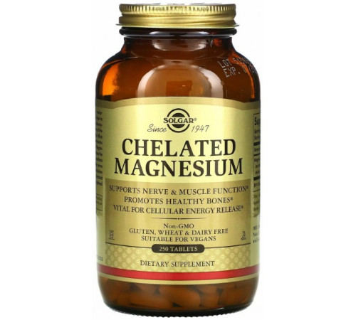 Магній хелат Solgar Chelated Magnesium 250 таблеток