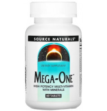 Мультивітаміни Source Naturals Вітаміни та мінерали Mega-One 60 таблеток