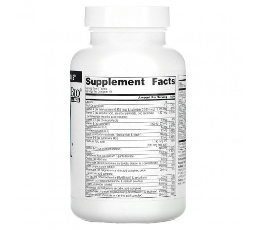 Мультивітаміни Source Naturals Вітаміни та мінерали Elan Vital Multiple 90 таблеток