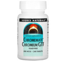 Хром Source Naturals Chromemate Chromium GTF 200 мкг 240 таблеток