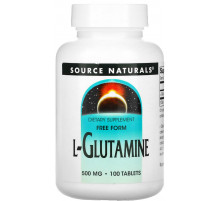 Глютамін Source Naturals L-Glutamine 500 мг 100 таблеток