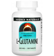 Глютамін Source Naturals L-Glutamine 500 мг 100 таблеток