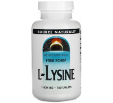 Лізин Source Naturals L-Lysine 1000 мг 100 таблеток