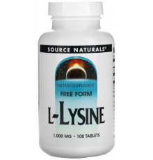 Лізин Source Naturals L-Lysine 1000 мг 100 таблеток