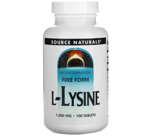 Лізин Source Naturals L-Lysine 1000 мг 100 таблеток
