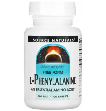 Фенілаланін Source Naturals L-Phenylalanine 250 мг 100 таблеток