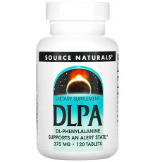 DL-фенілаланін Source Naturals DLPA 375 мг 120 таблеток