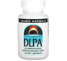 DL-Фенилаланин Source Naturals DLPA  750 мг 60 таб